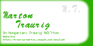 marton traurig business card